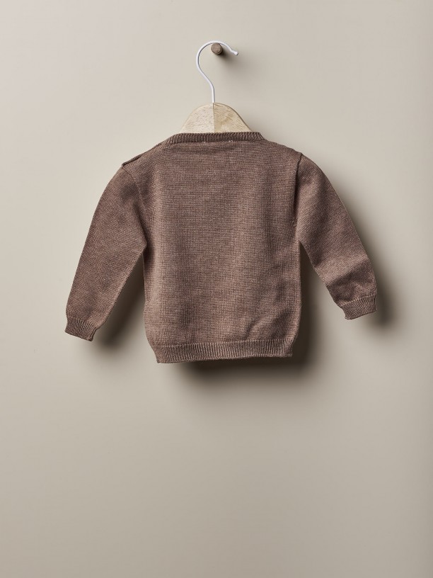 Knitted cotton sweater