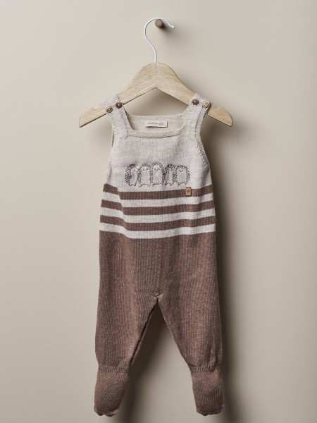 Knitted cotton dungarees