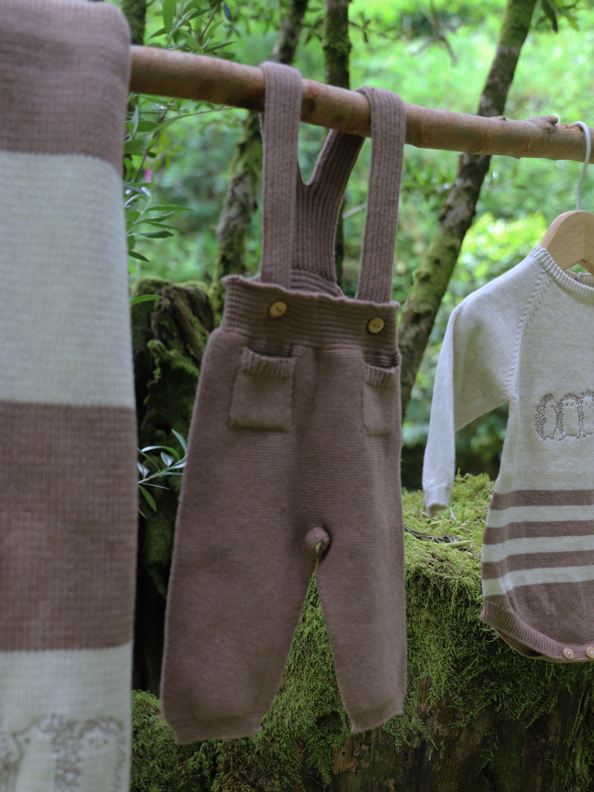 Calças tricotadas algodão