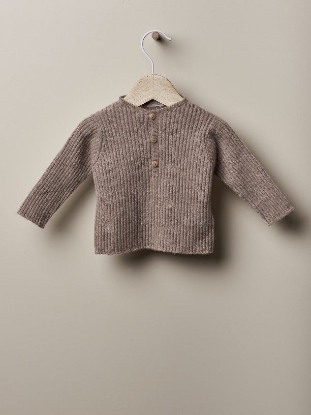 Knitted wool sweater