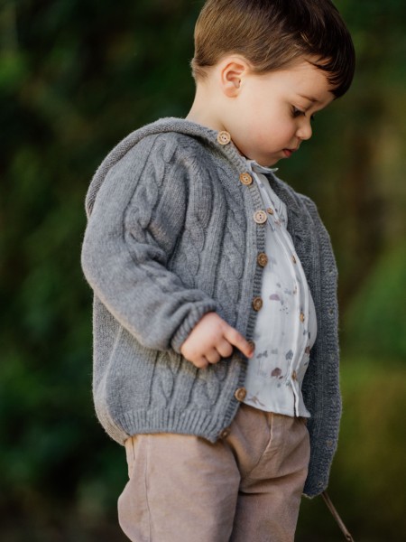 Hooded cardigan