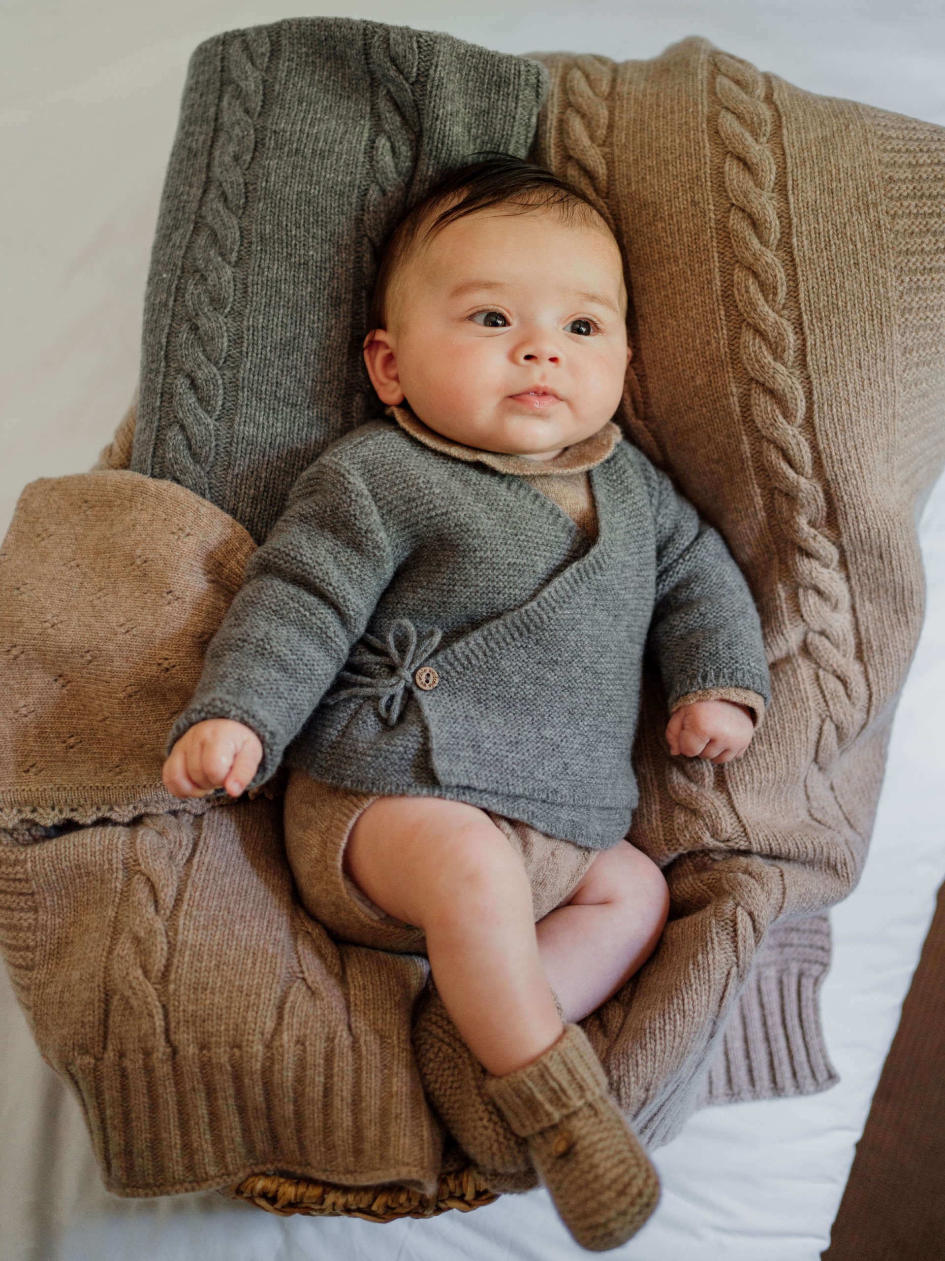 Casaco tricotado lã