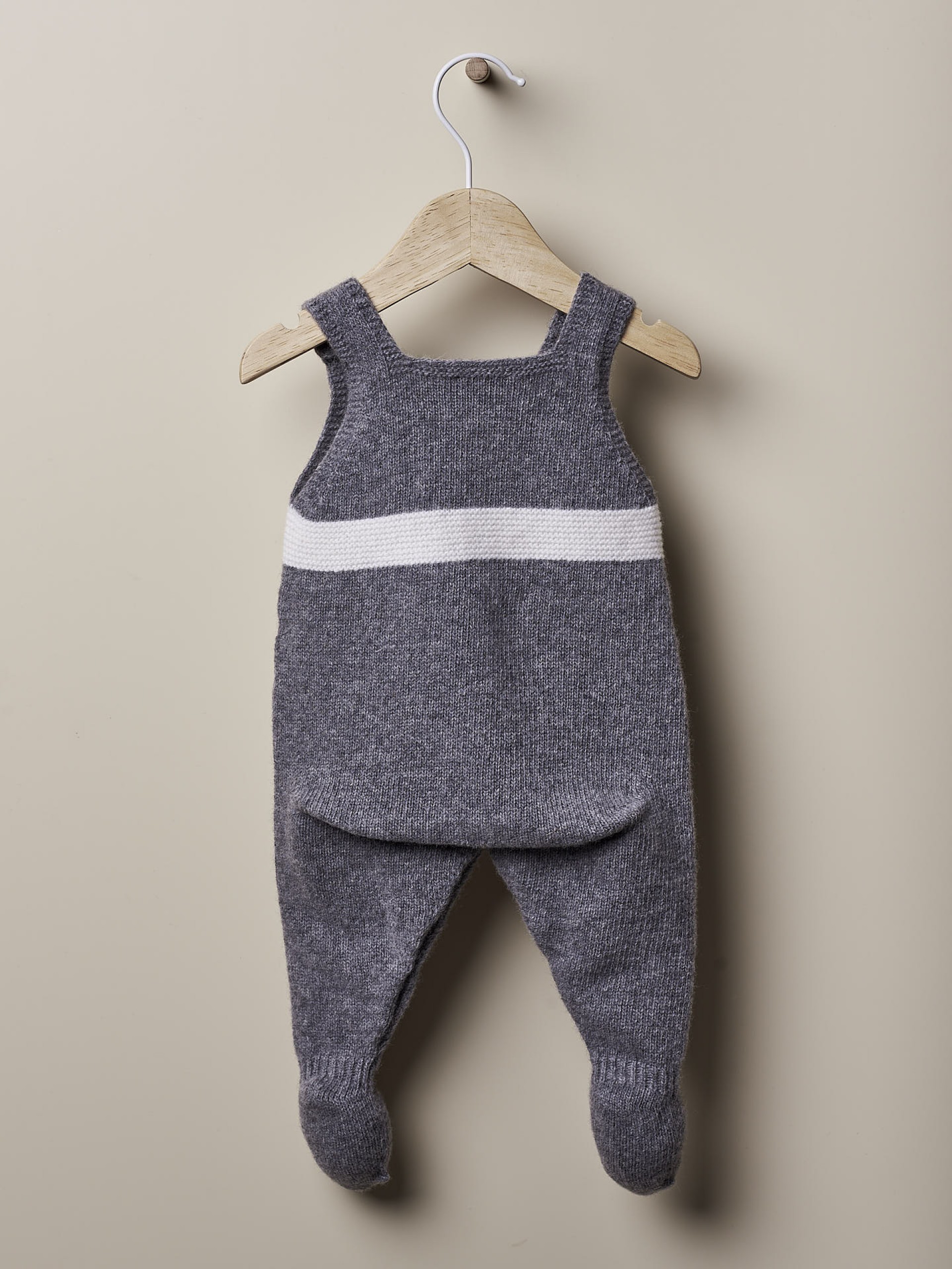 Knitted wool dungarees