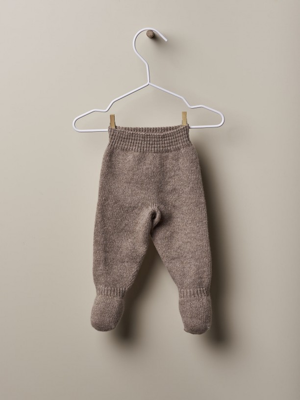 Knitted wool trousers