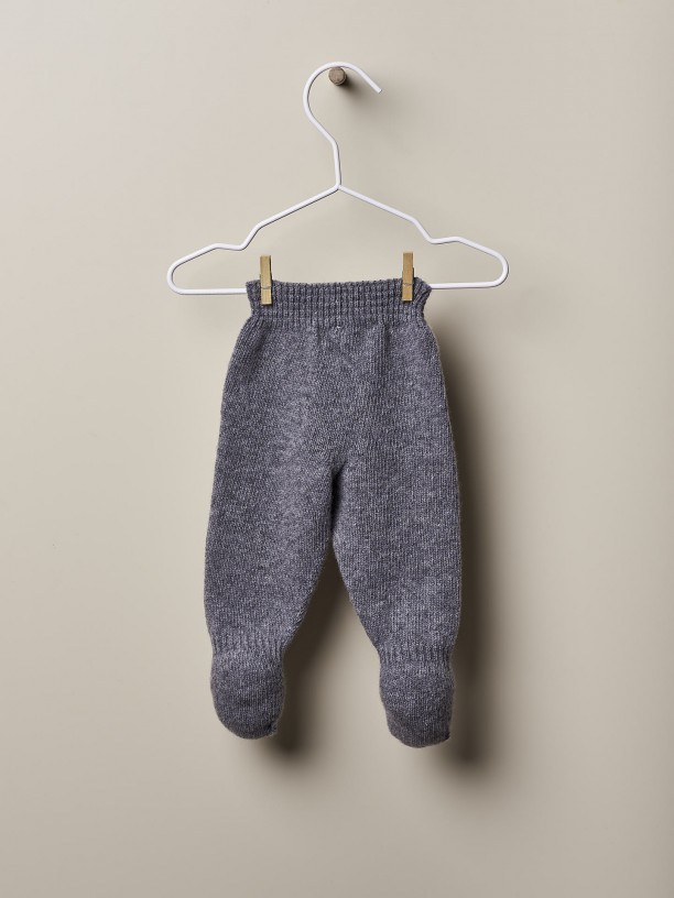 Knitted wool trousers