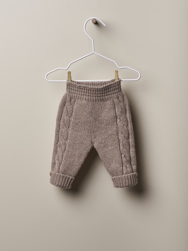 Knitted wool trousers