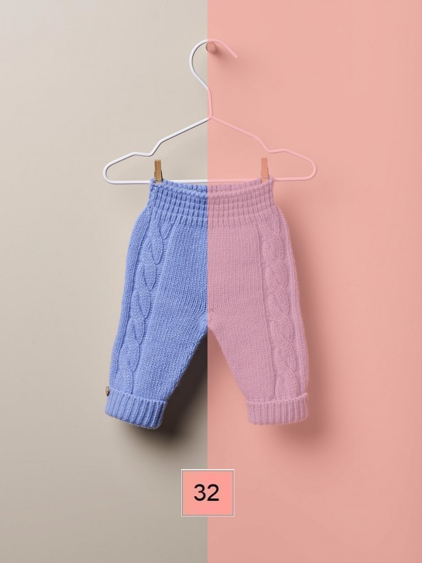 Knitted wool trousers