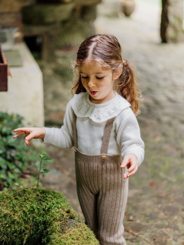 Knitted wool trousers