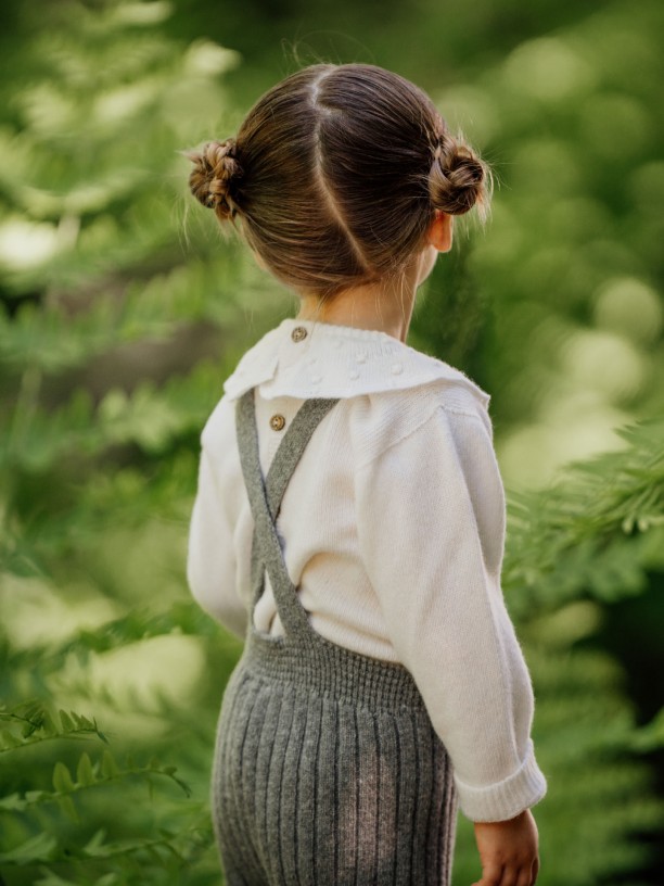 Knitted wool trousers