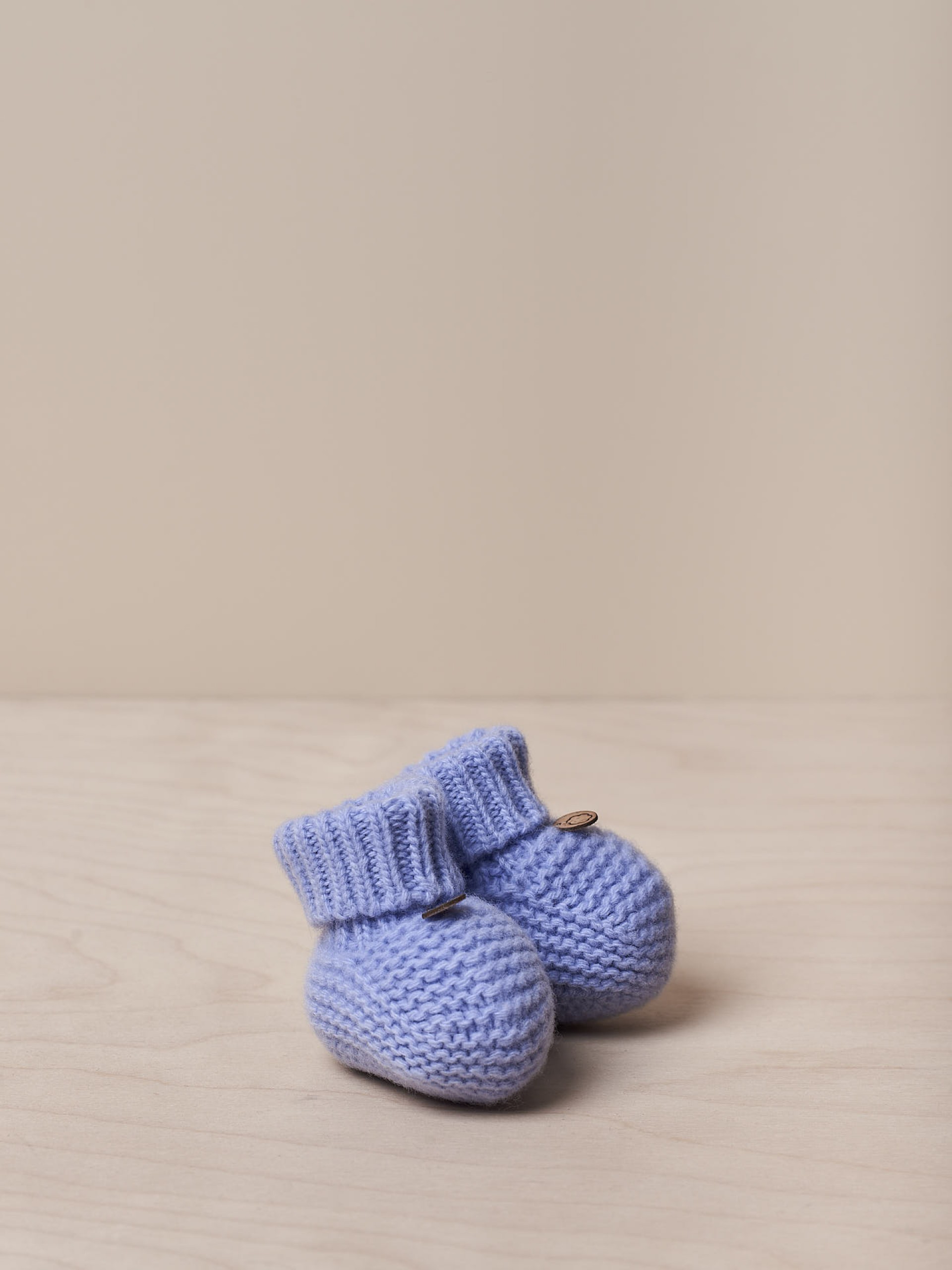 Knitted wool booties