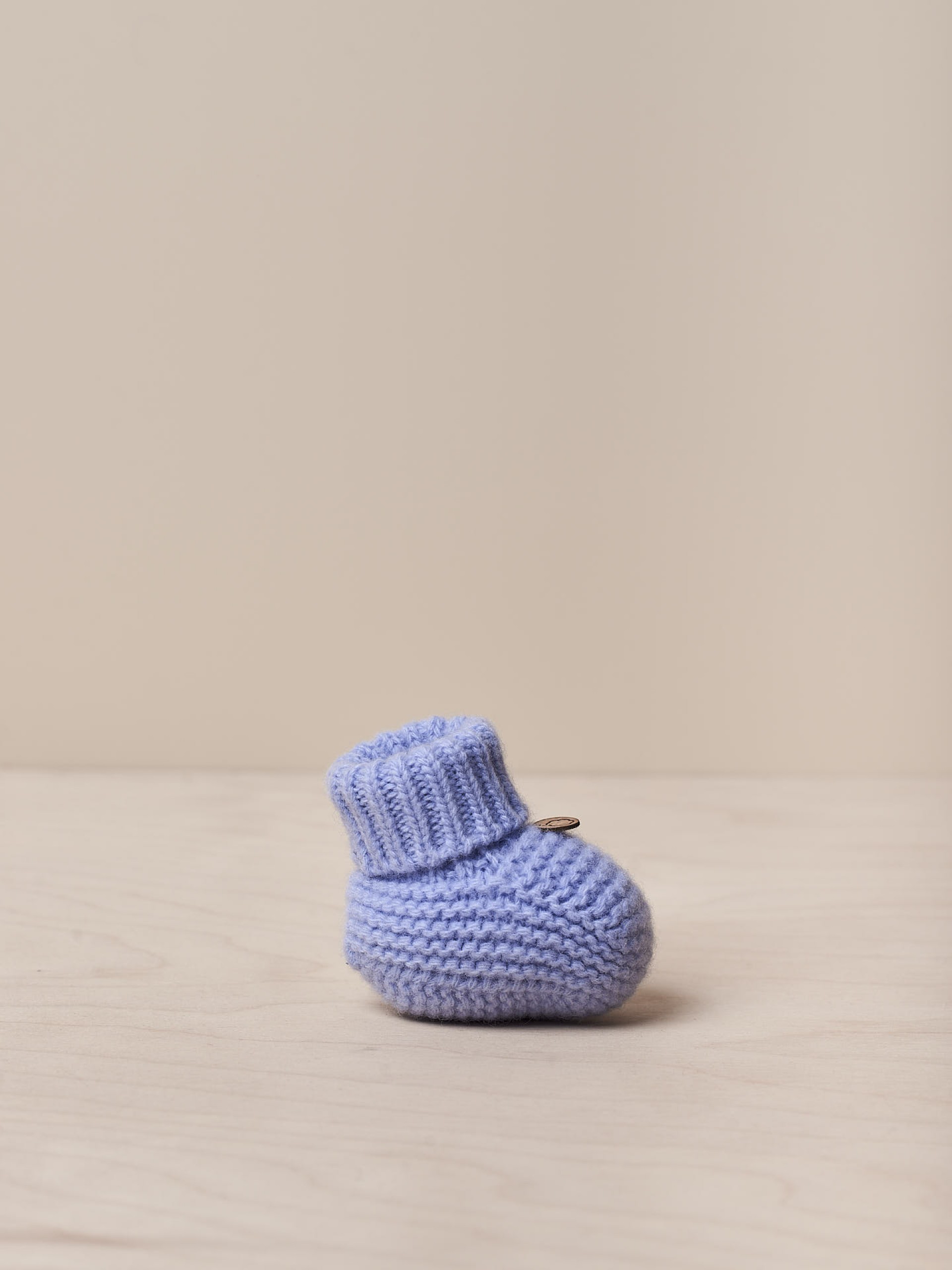 Knitted wool booties