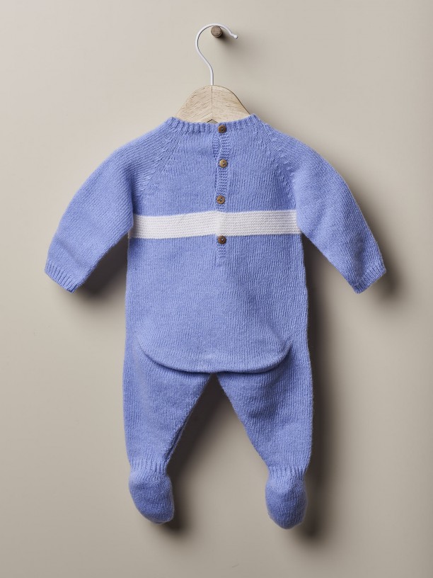 Knitted wool babygrow