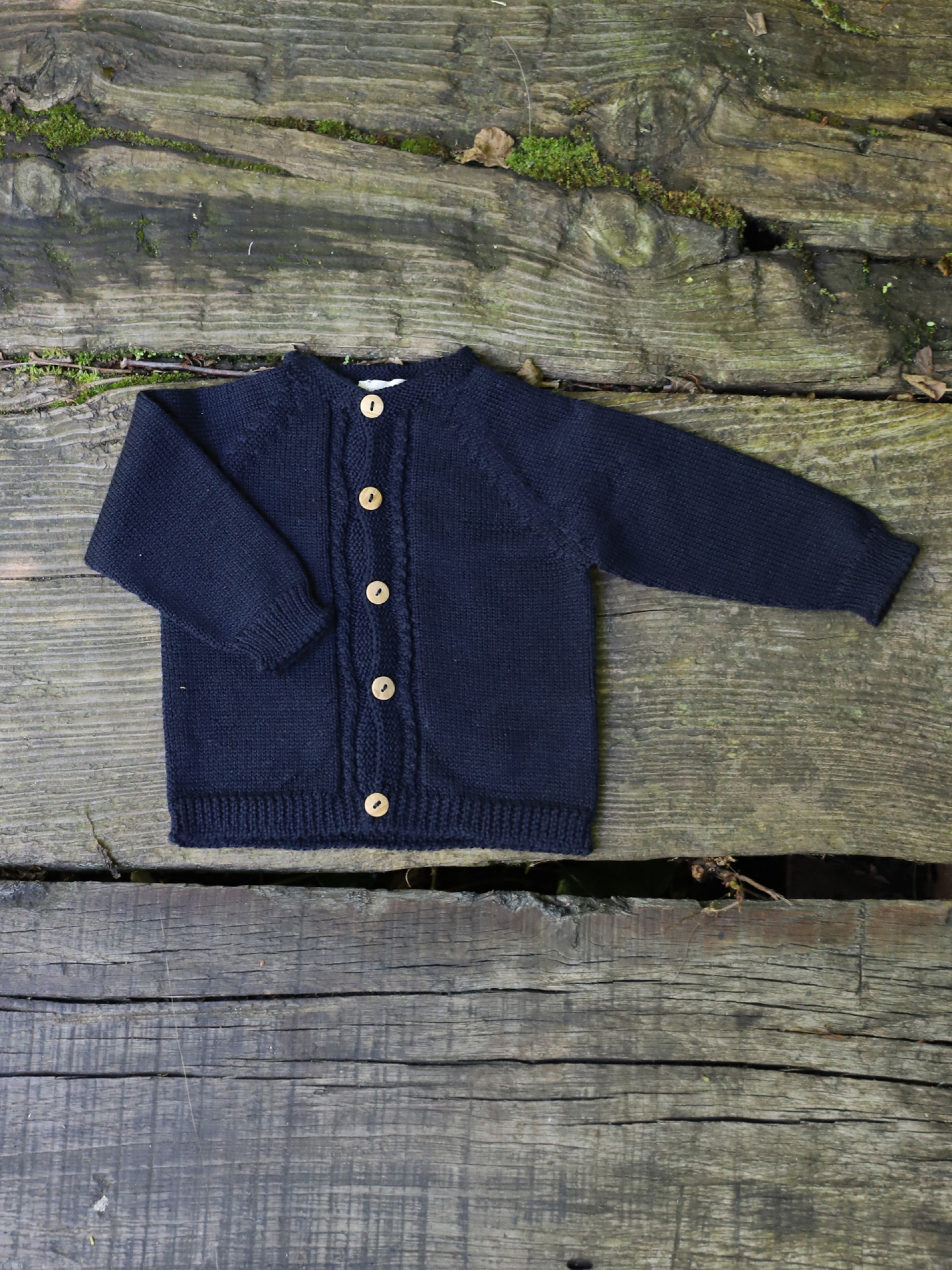 Knitted wool cardigan