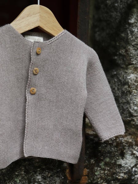 Knitted wool cardigan