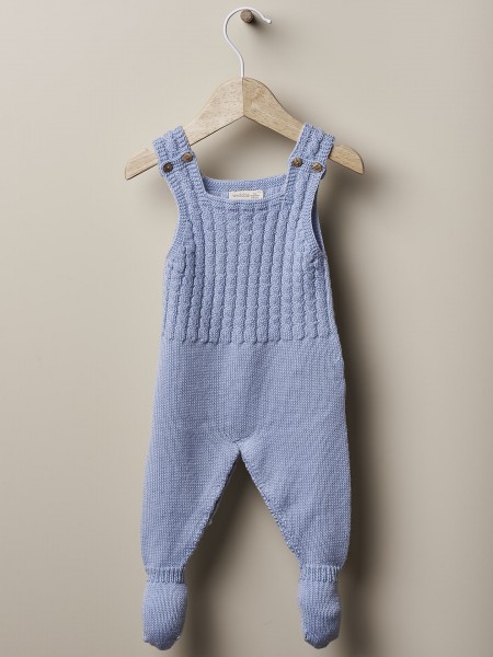 Knitted wool dungarees