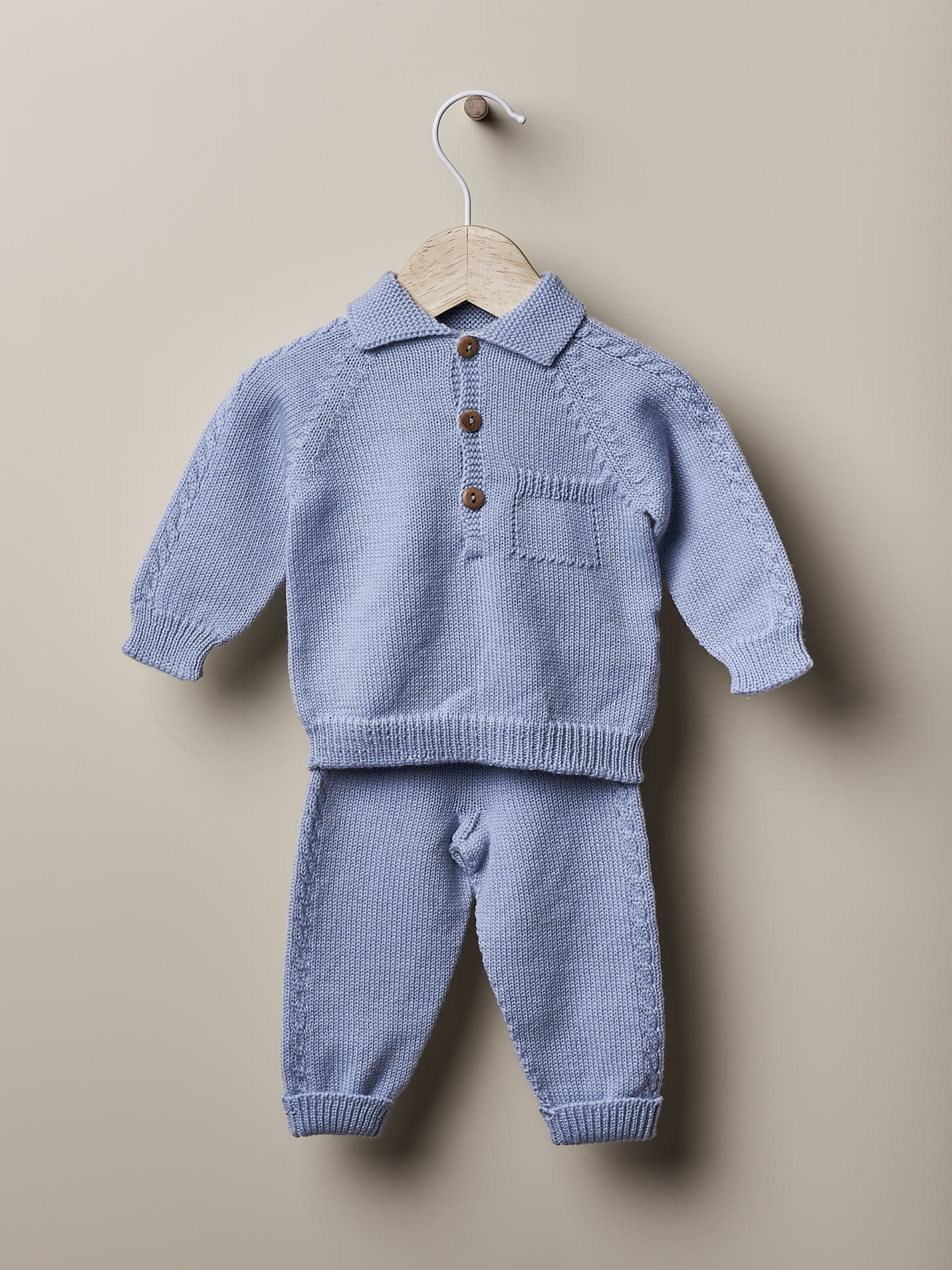 Camisola polo tricotada