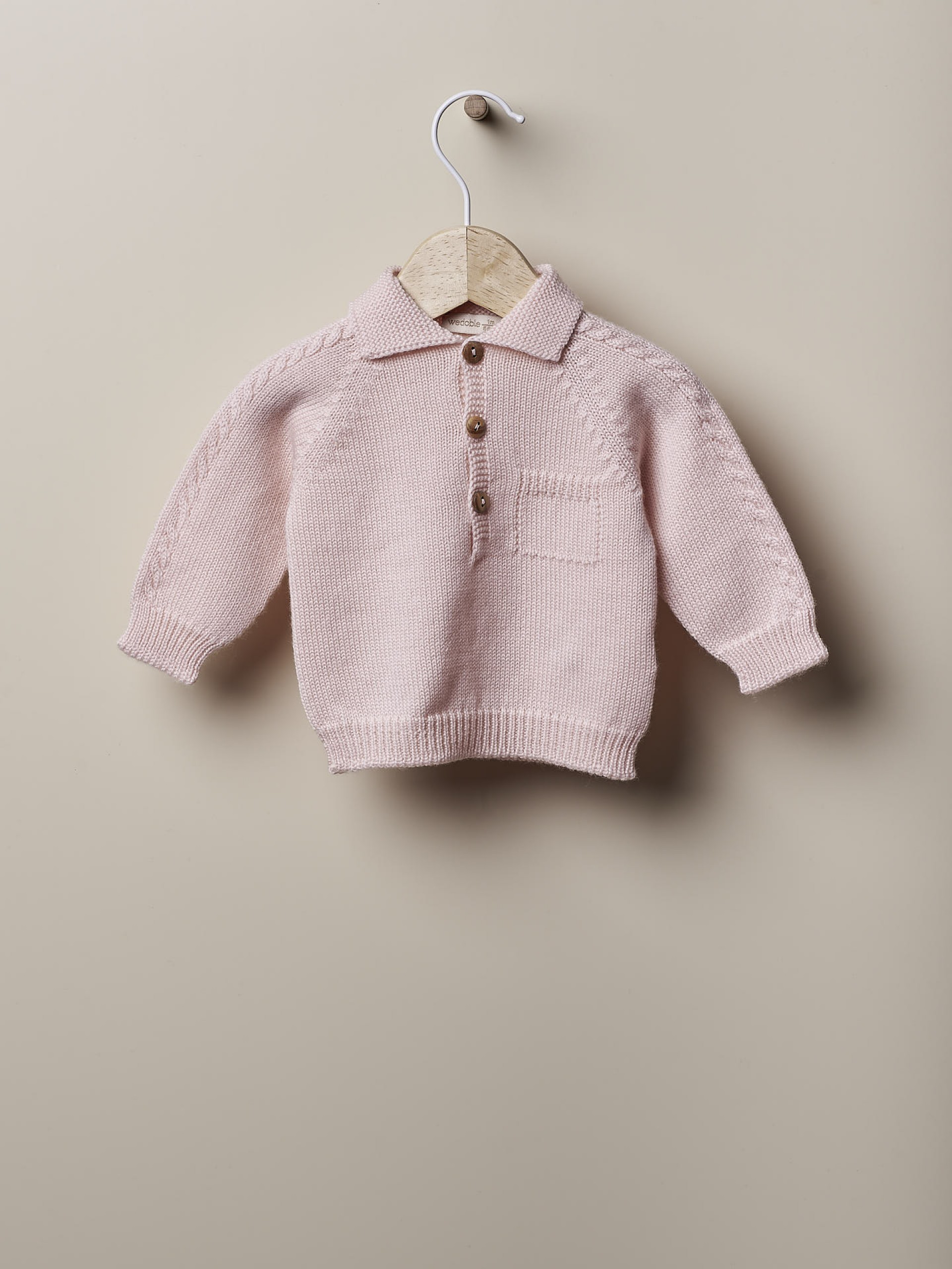 Camisola polo tricotada