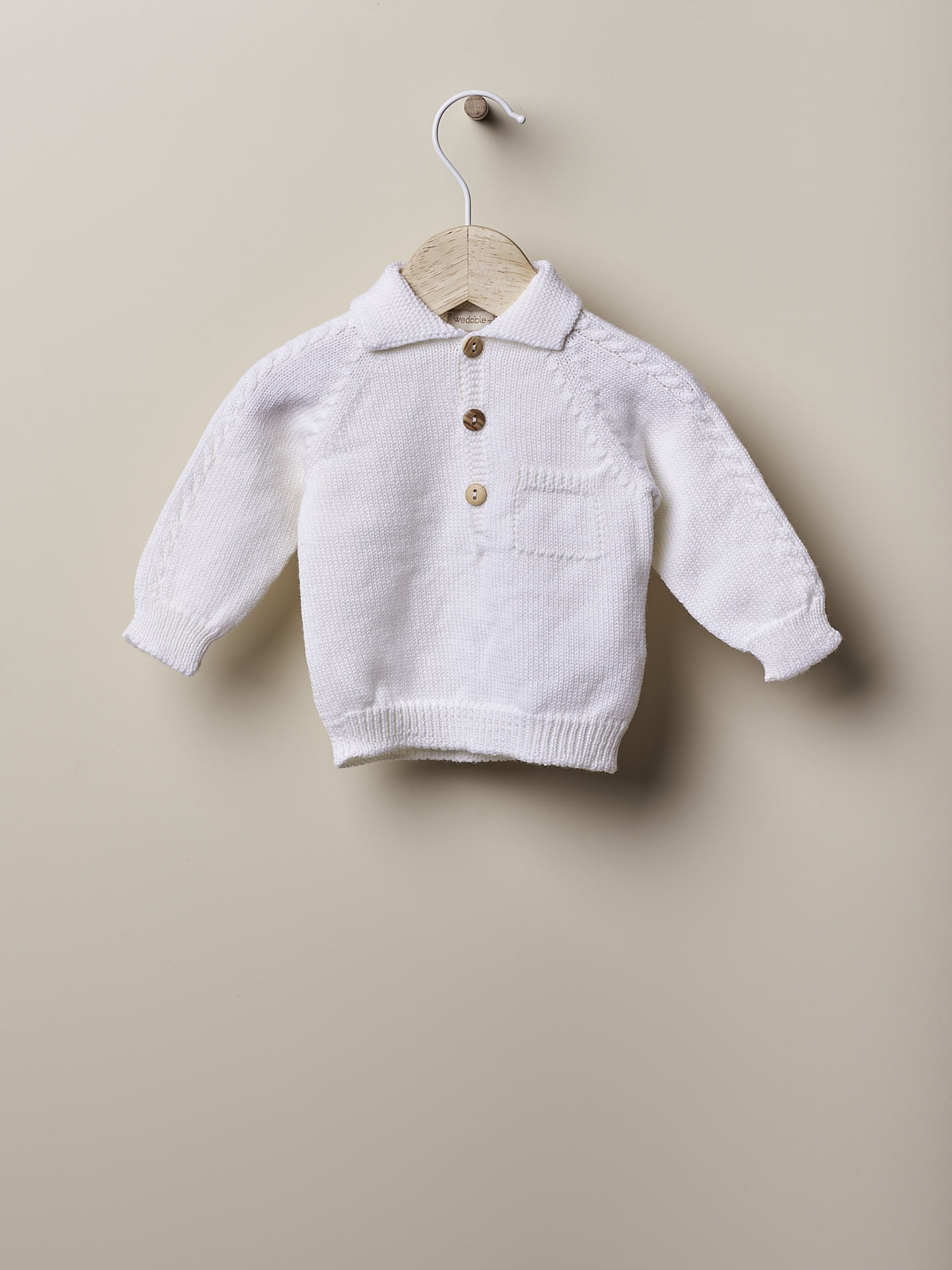 Camisola polo tricotada