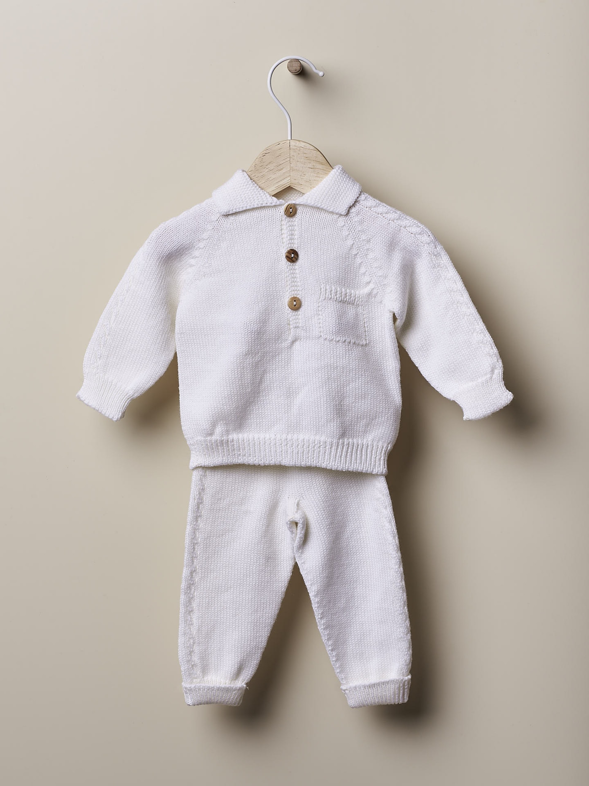 Camisola polo tricotada