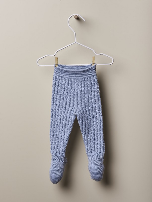 Knitted wool trousers