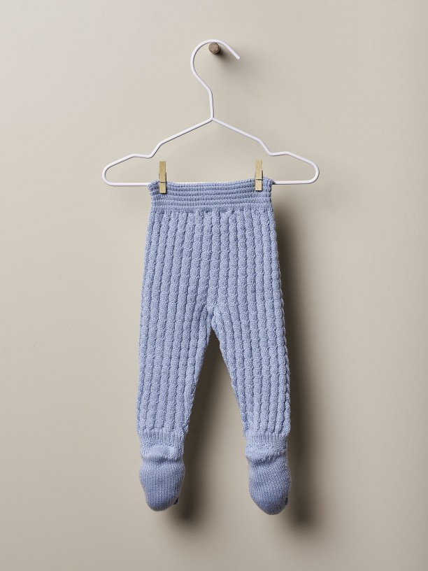 Knitted wool trousers