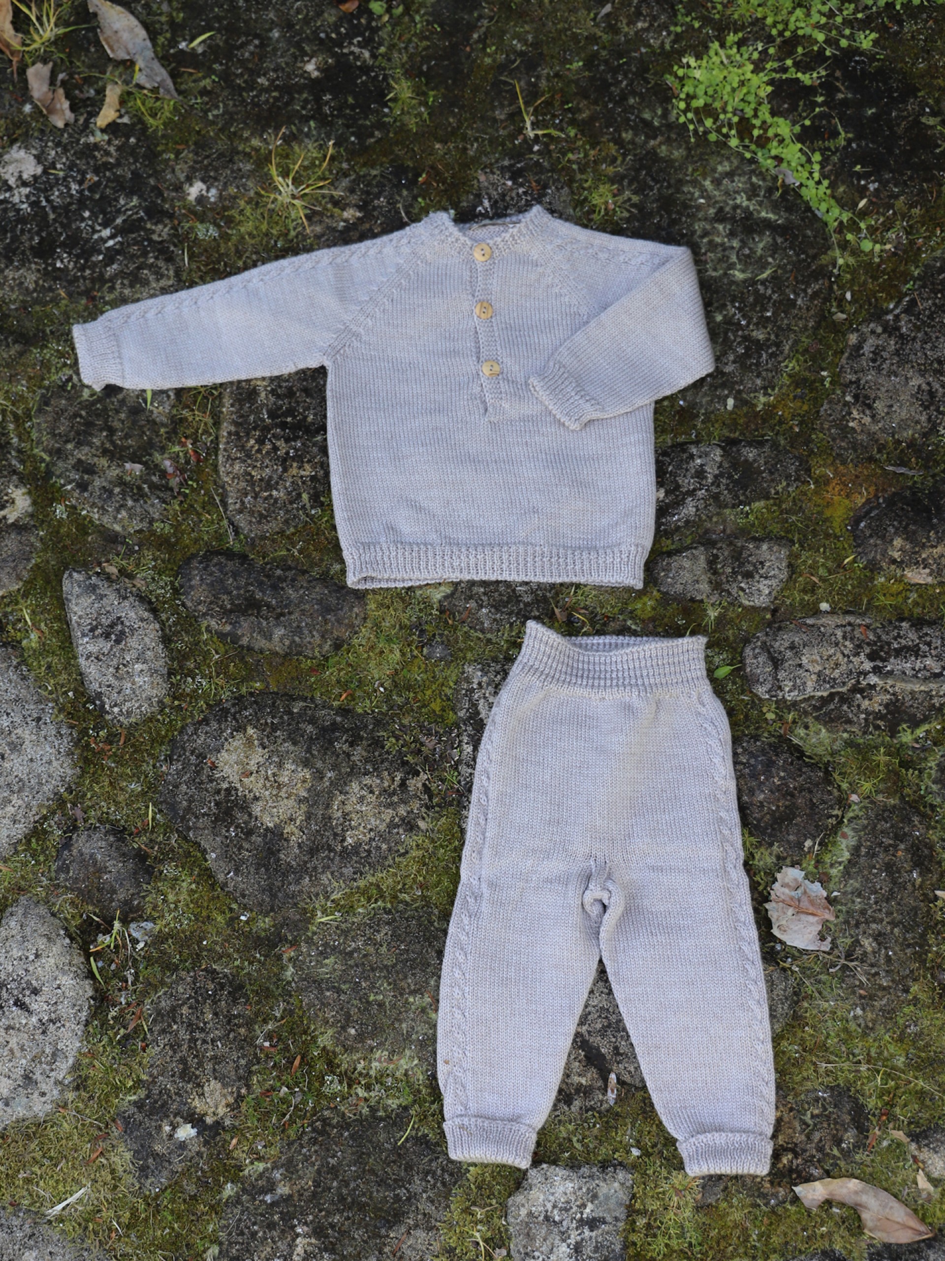 Calças tricotadas lã