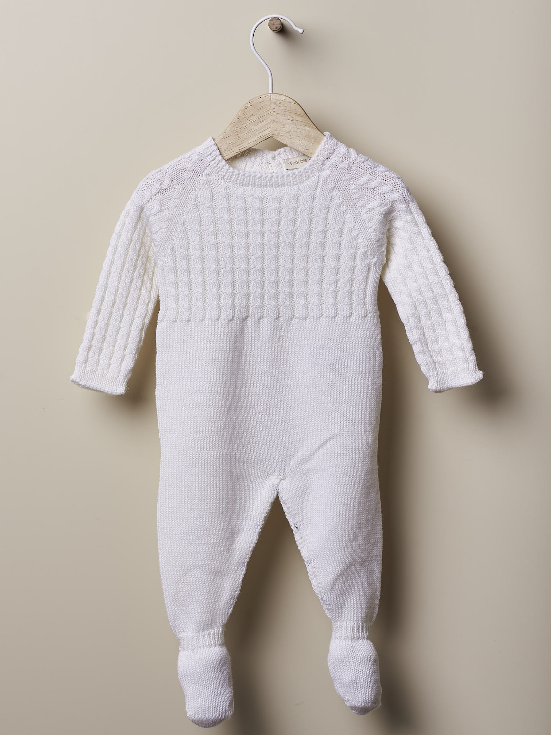 Babygrow tricotado lã