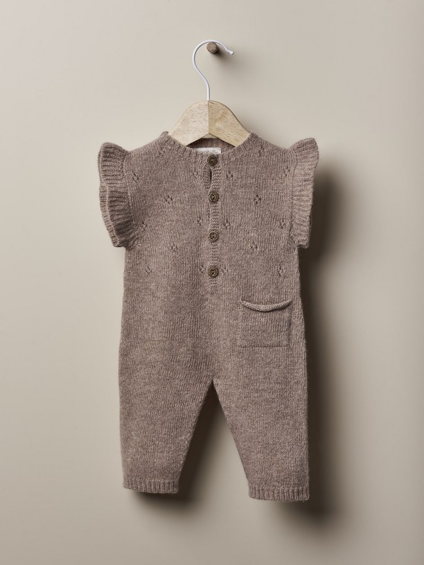 Knitted wool jumpsuit