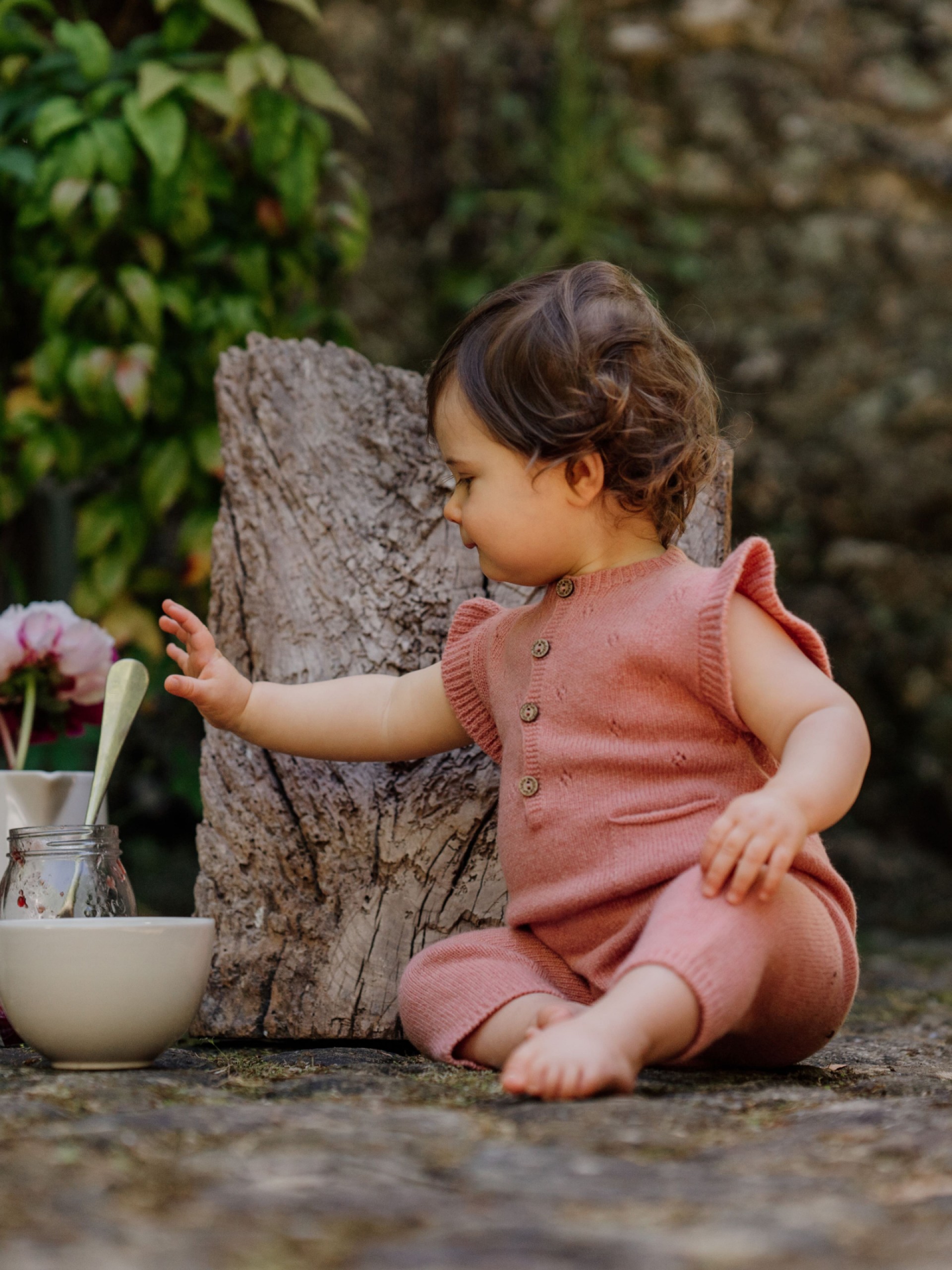 Macacão tricotado lã