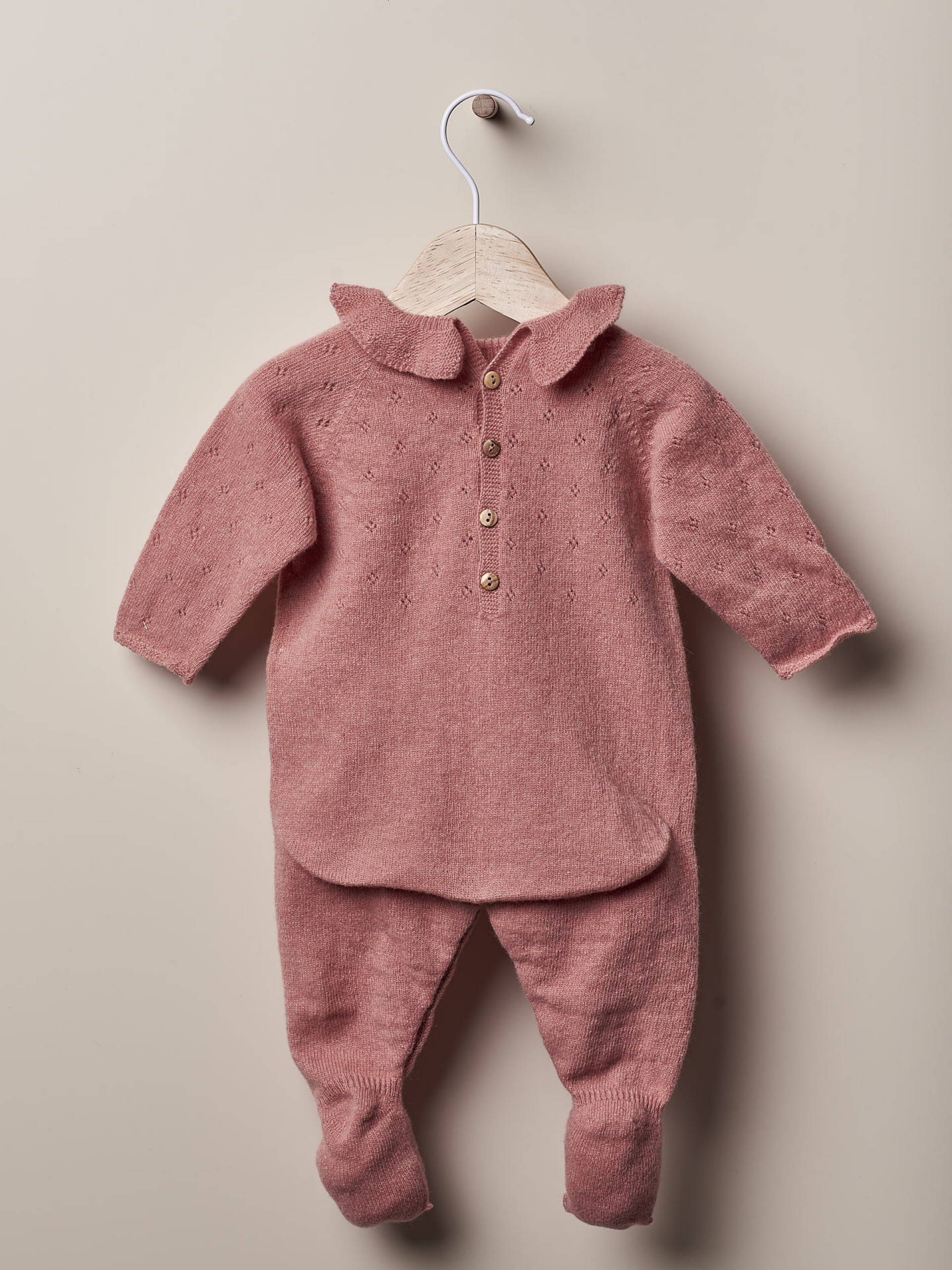 Babygrow tricotado lã