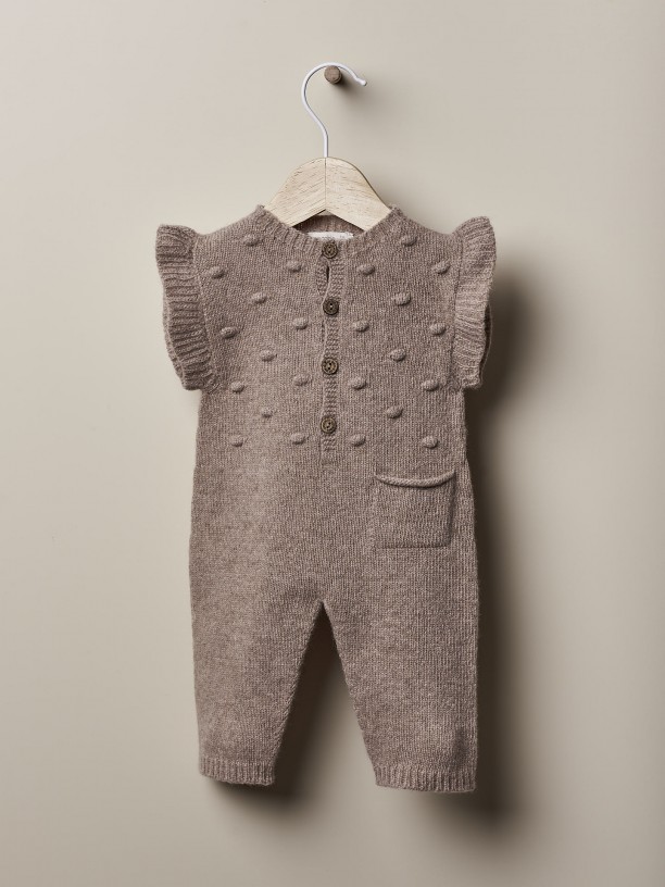 Knitted wool jumpsuit