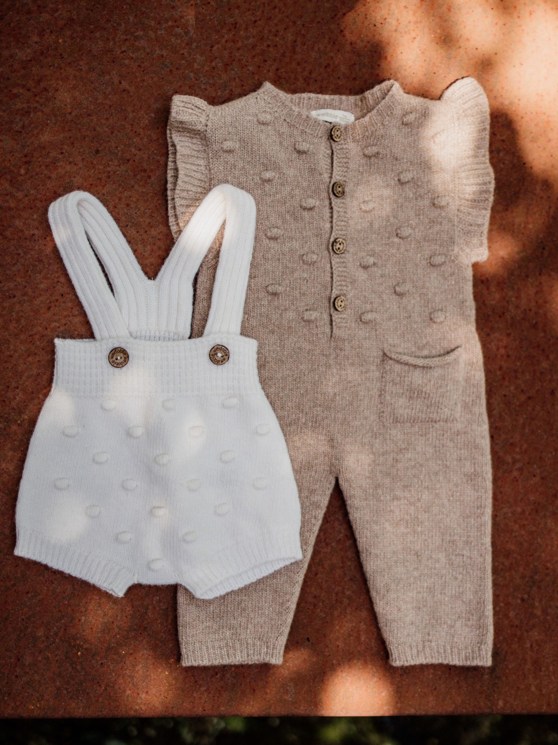 Macacão tricotado de lã