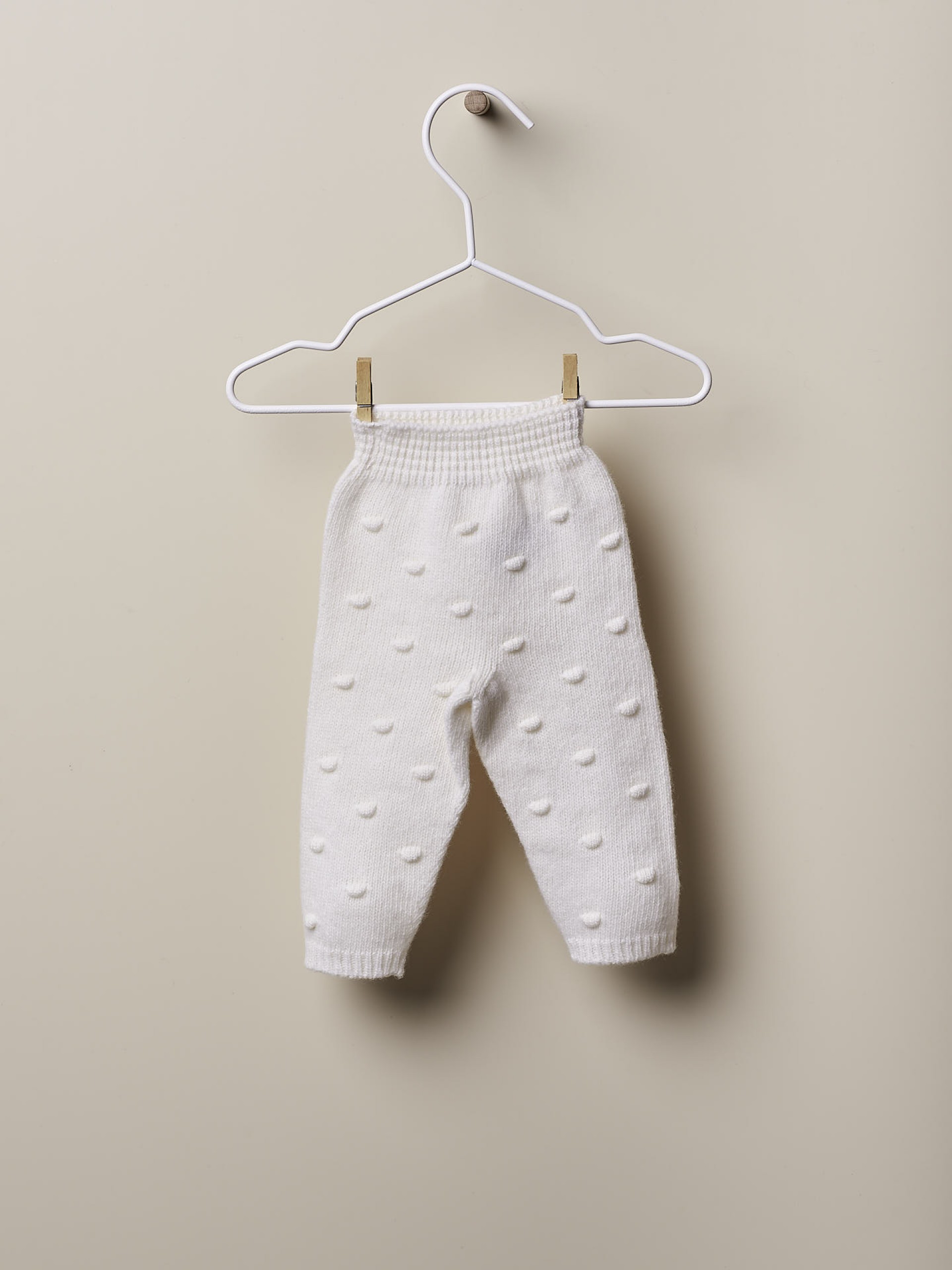 Calças tricotadas de lã