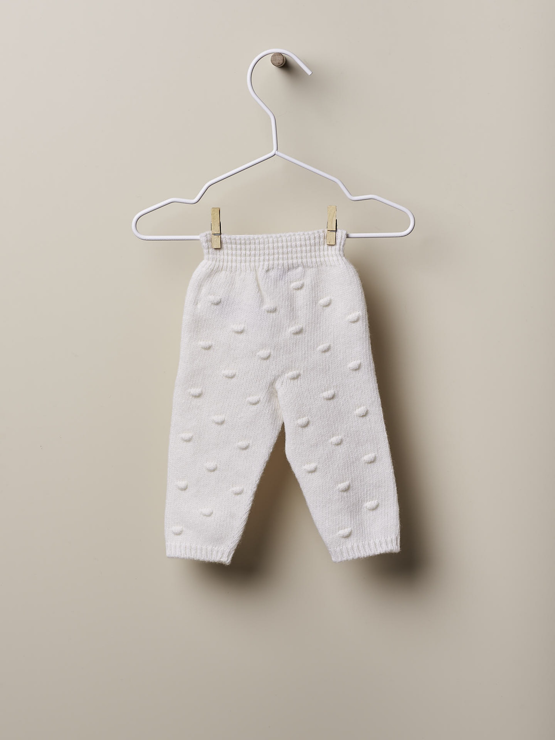 Calças tricotadas de lã