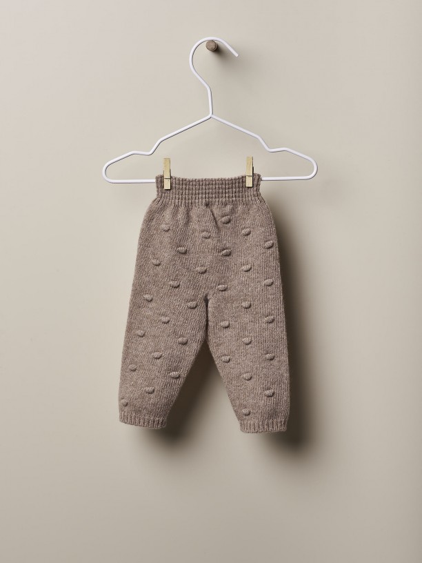 Knitted wool trousers