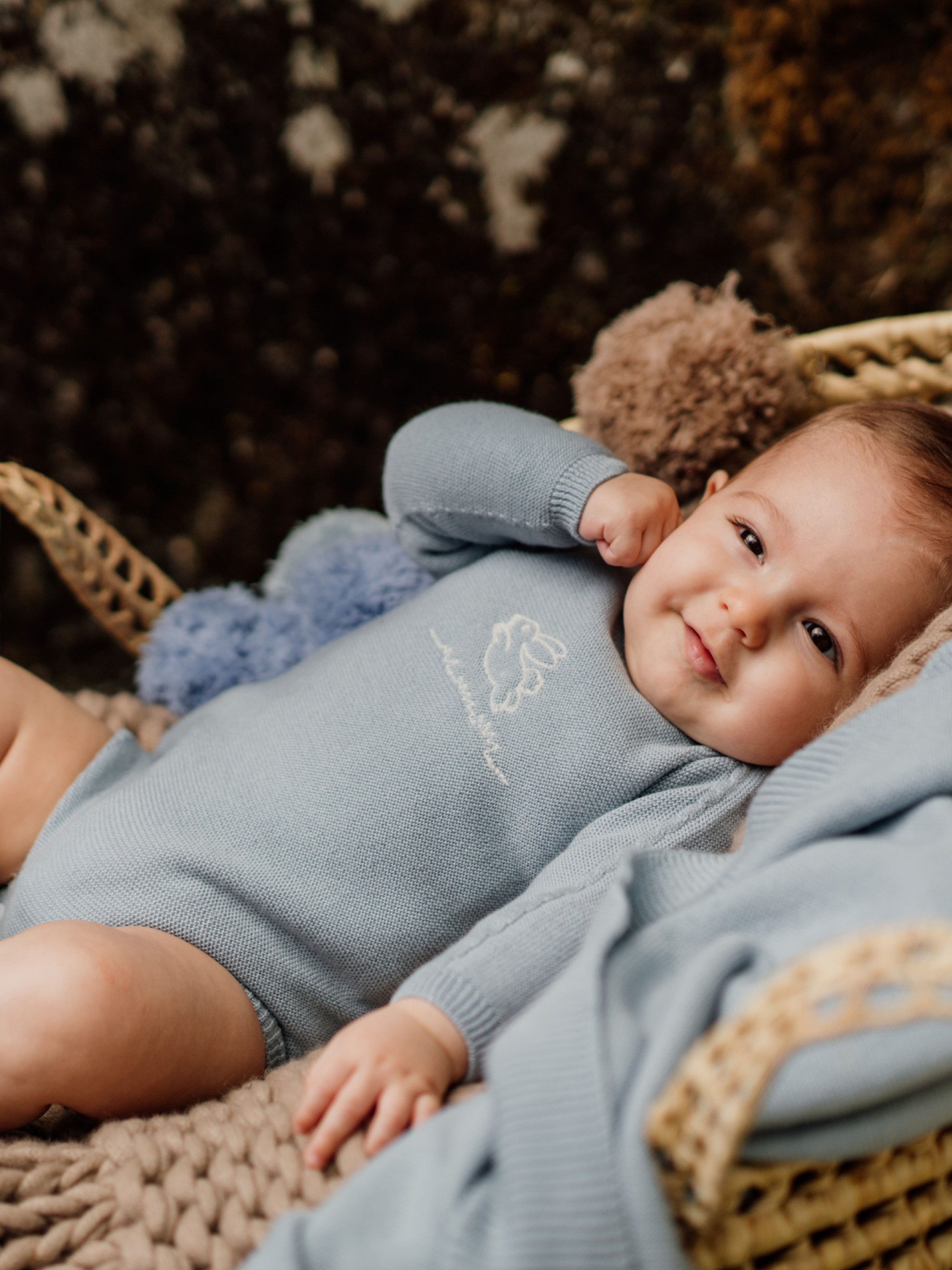 Fofo tricotado de lã