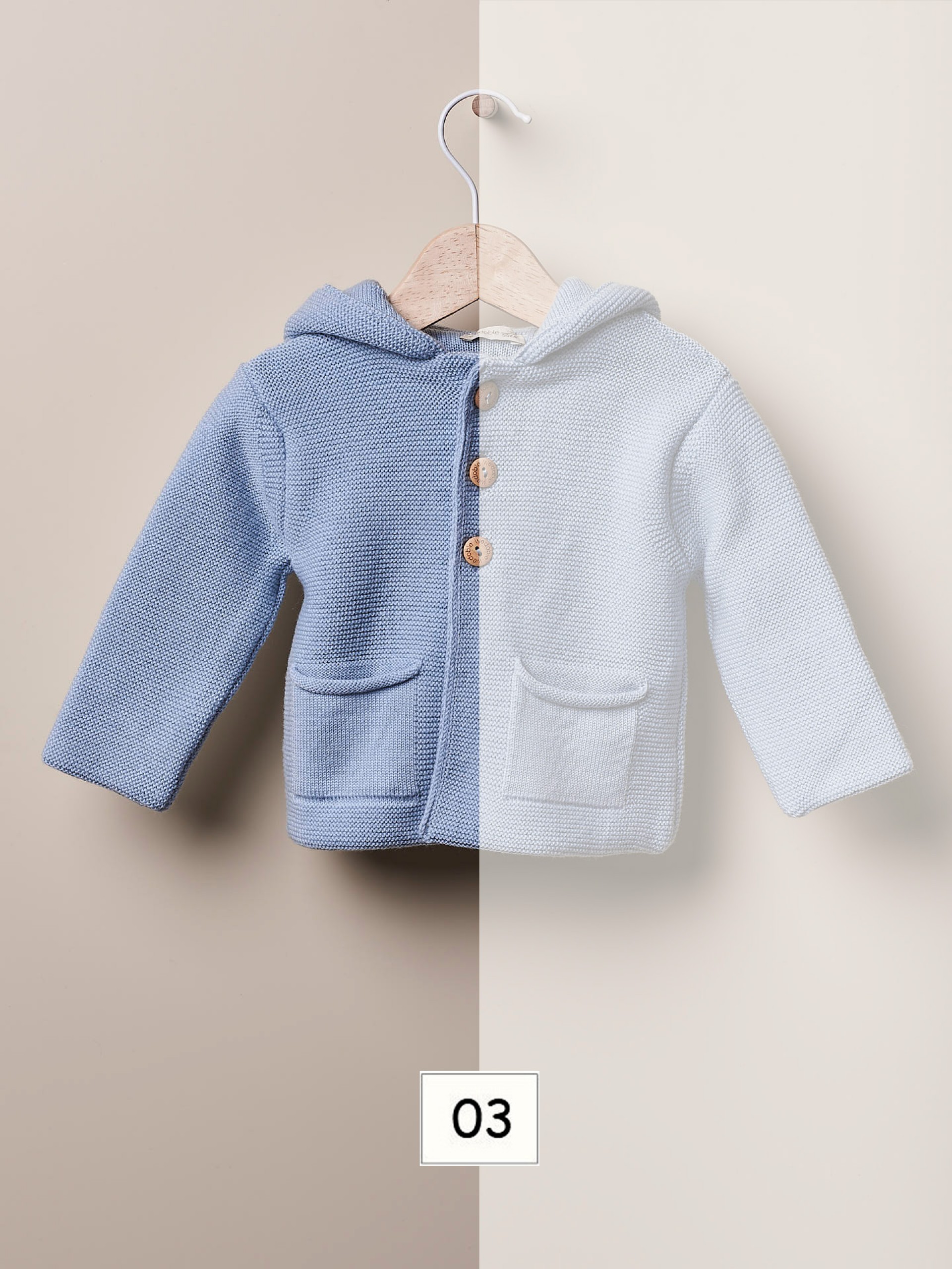 Casaco com capuz de lã