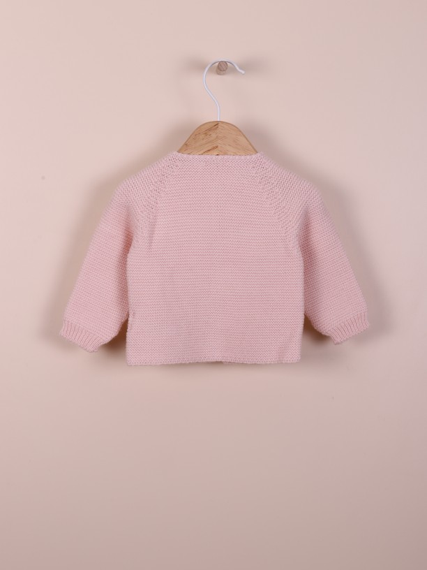 Knitted wool cardigan