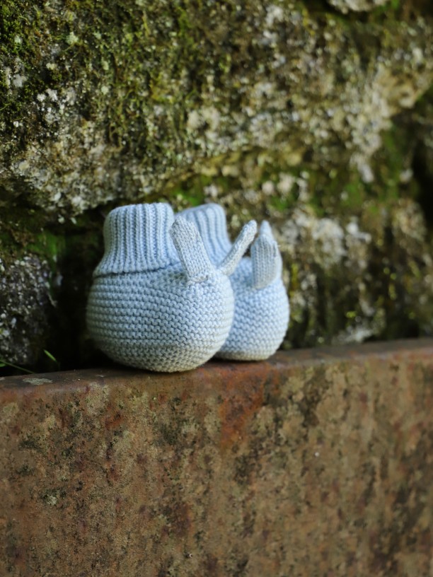 Knitted wool booties