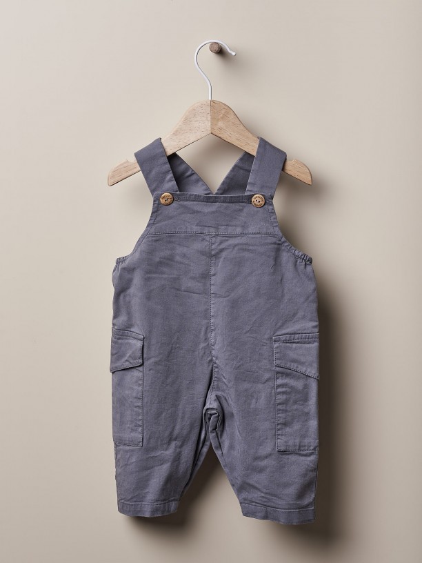 Twill dungarees