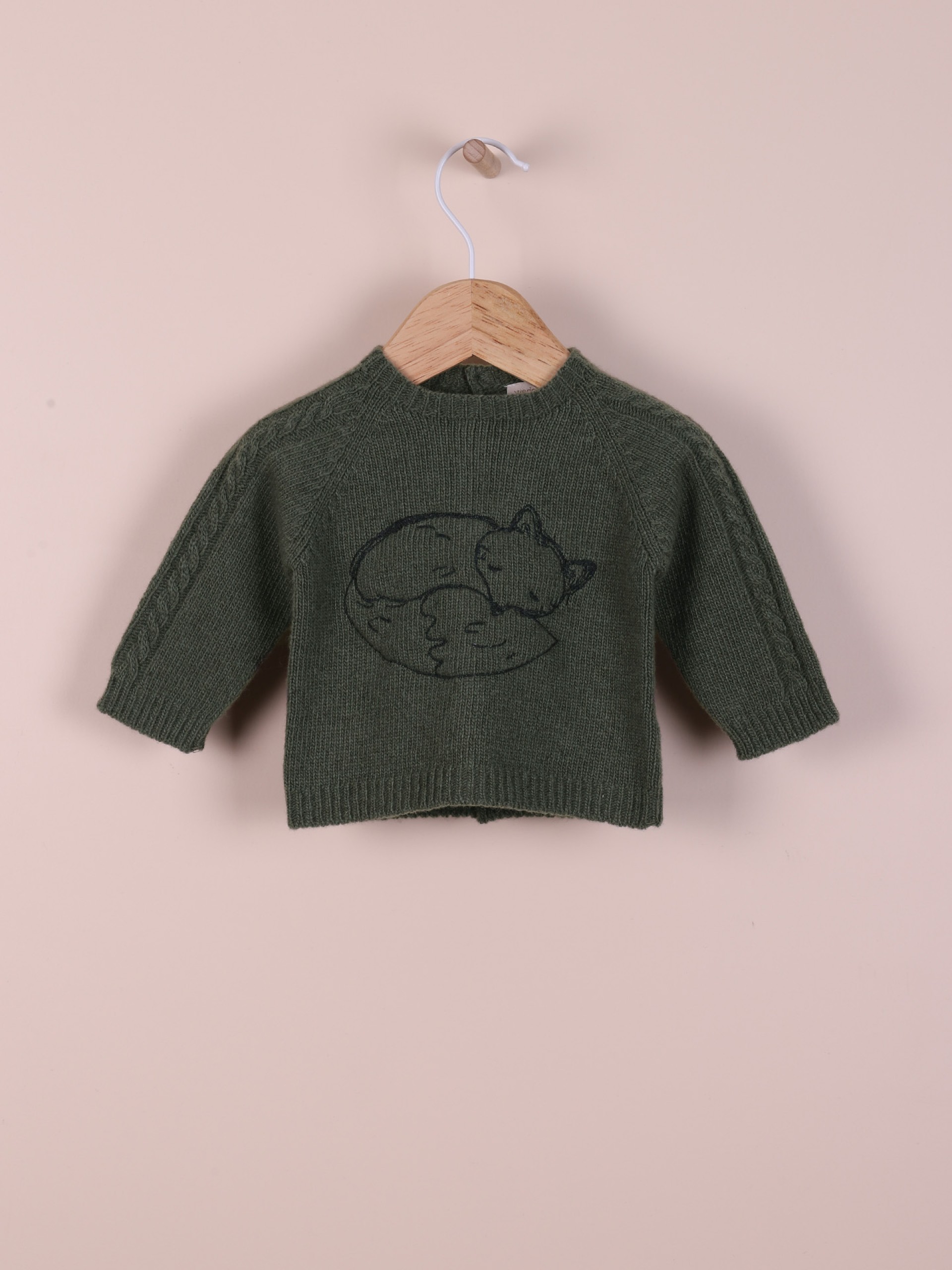 Camisola tricotada de lã