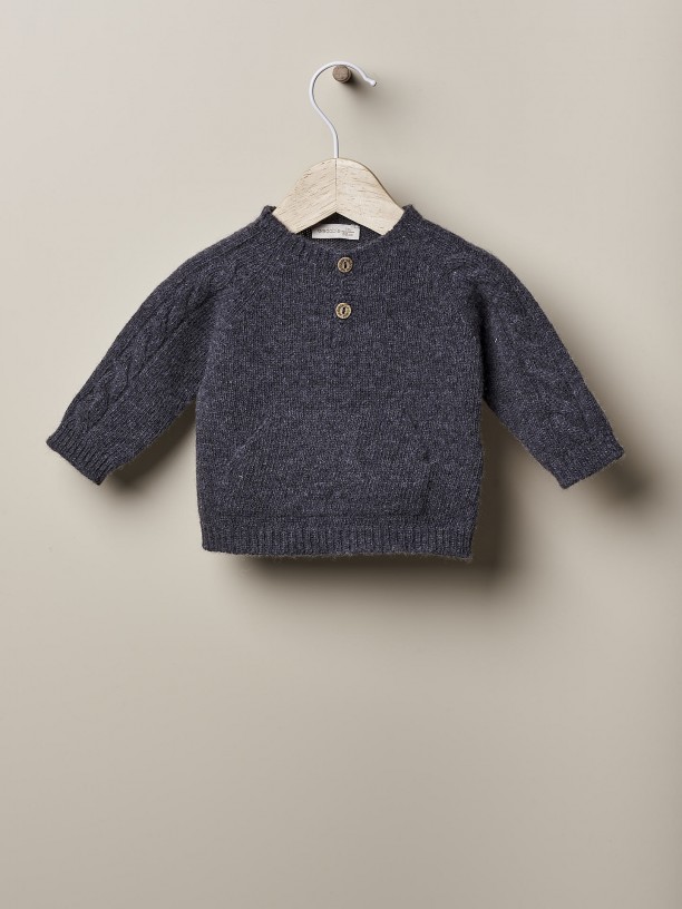 Knitted wool sweater