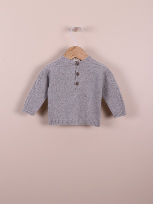 Camisola tricotada de lã Camisola tricotada de lã