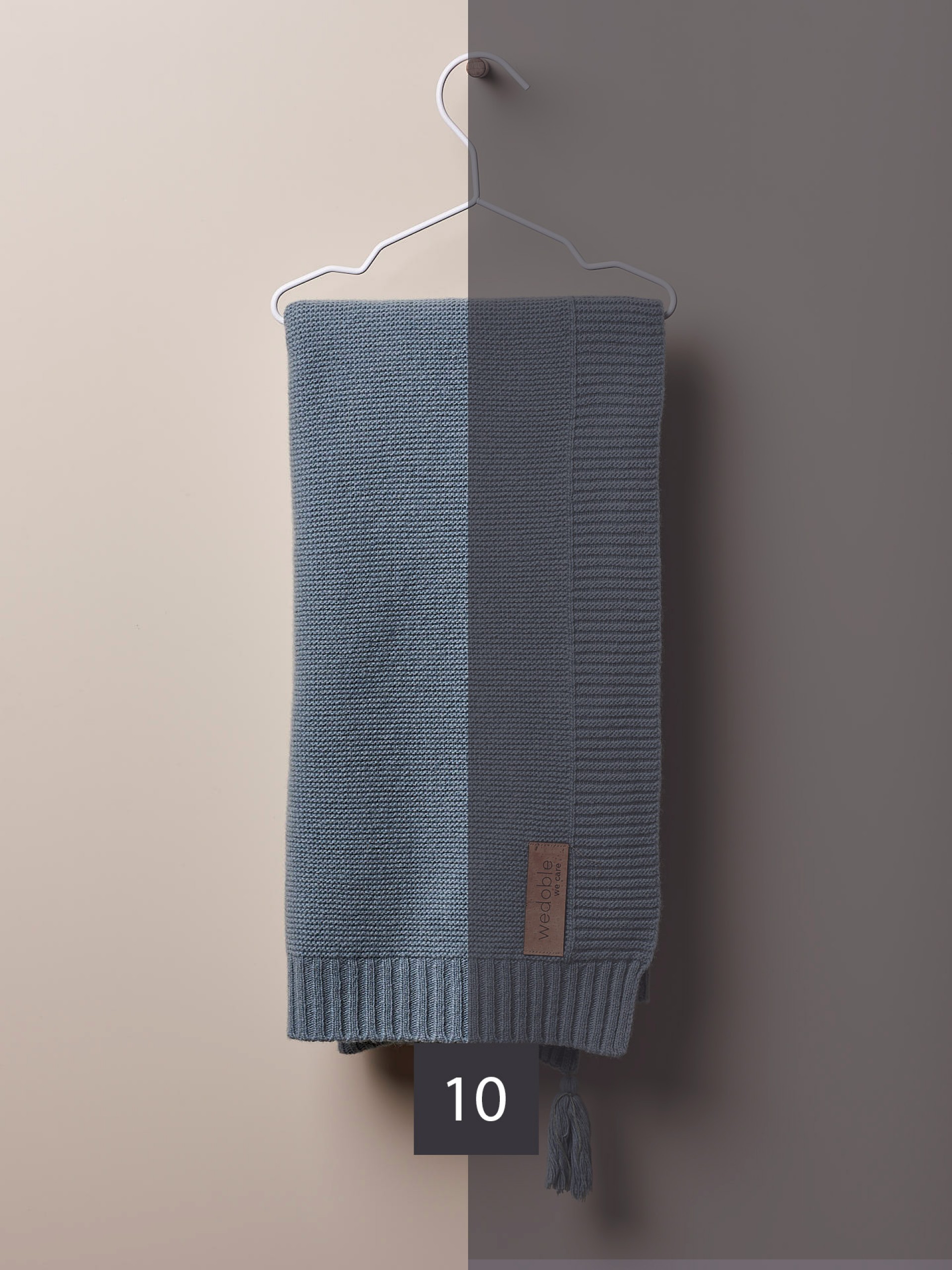 Manta tricotada de lã