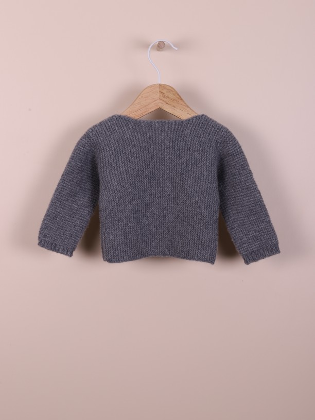 Knitted wool cardigan