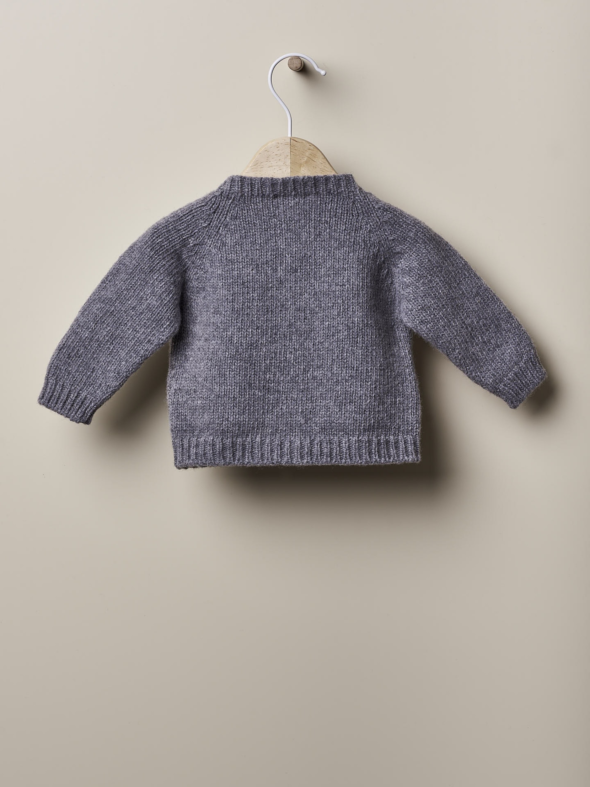 Casaco tricotado de lã