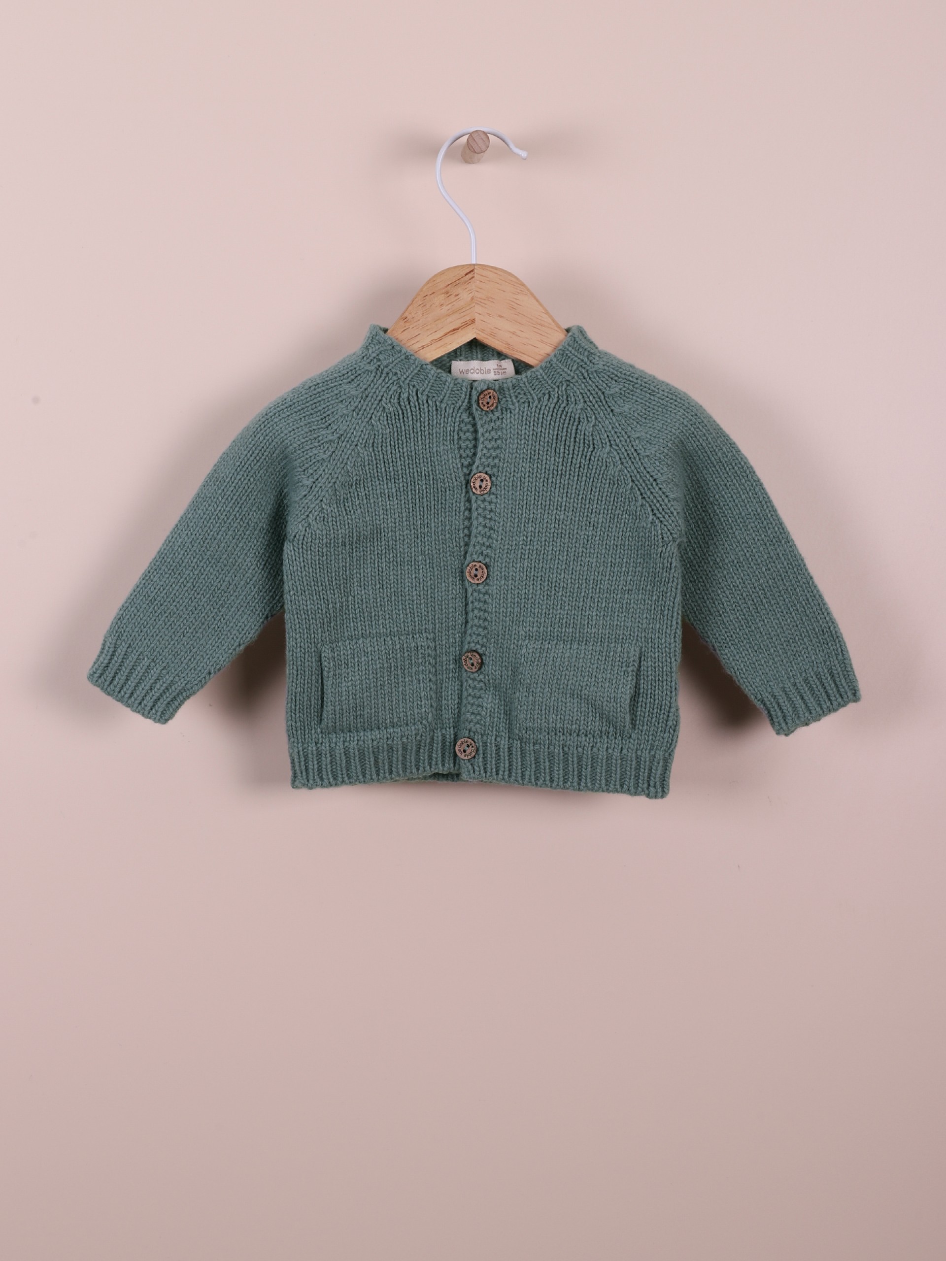 Casaco tricotado de lã