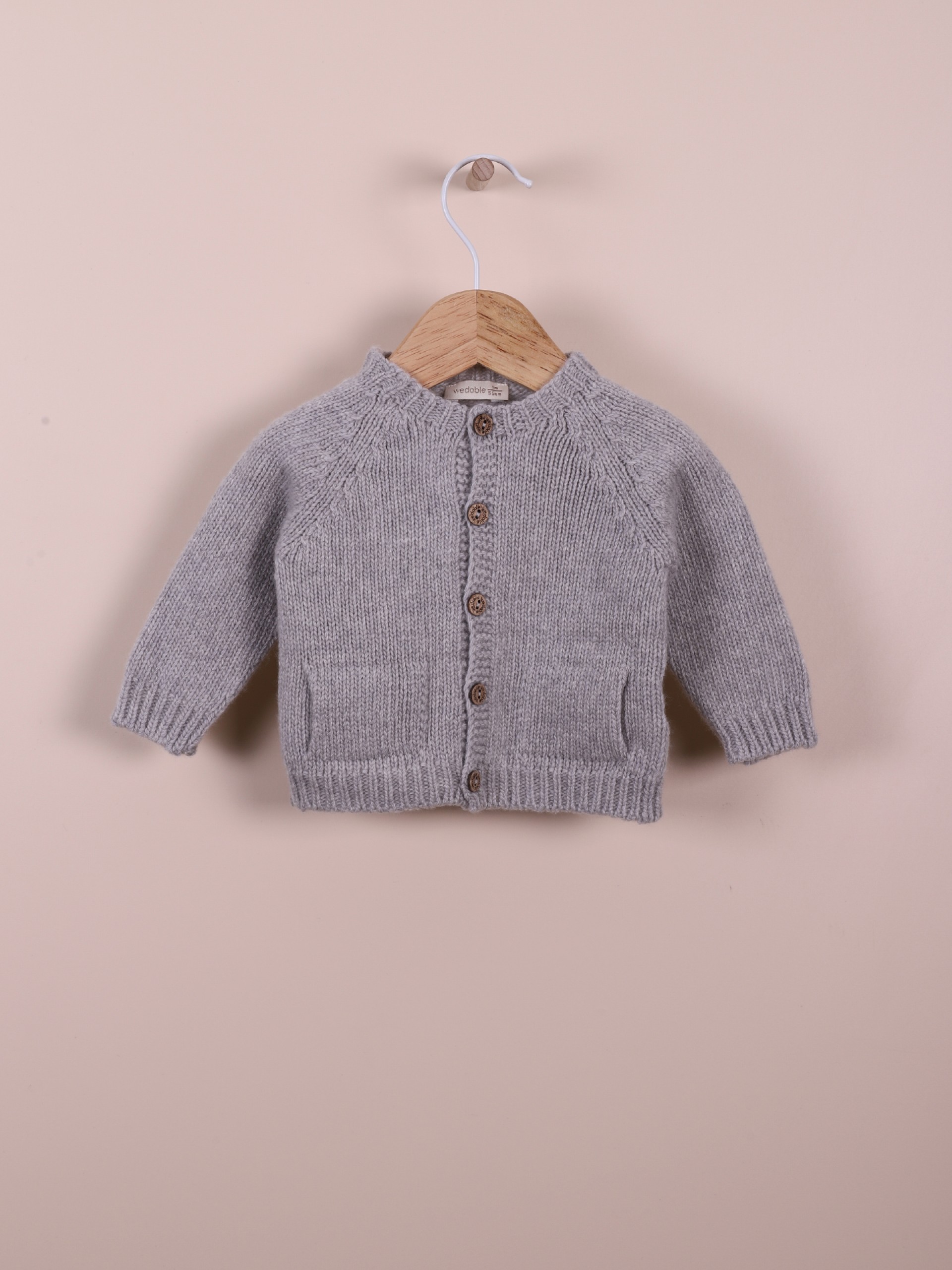 Casaco tricotado de lã