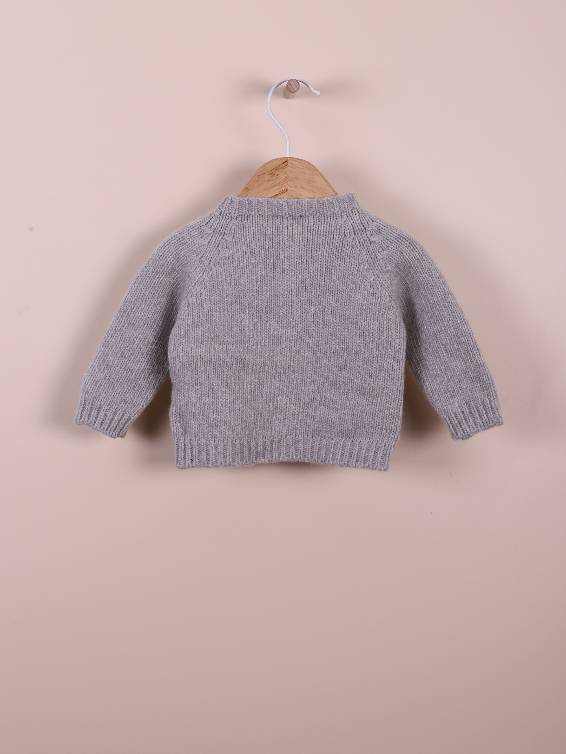 Casaco tricotado de lã