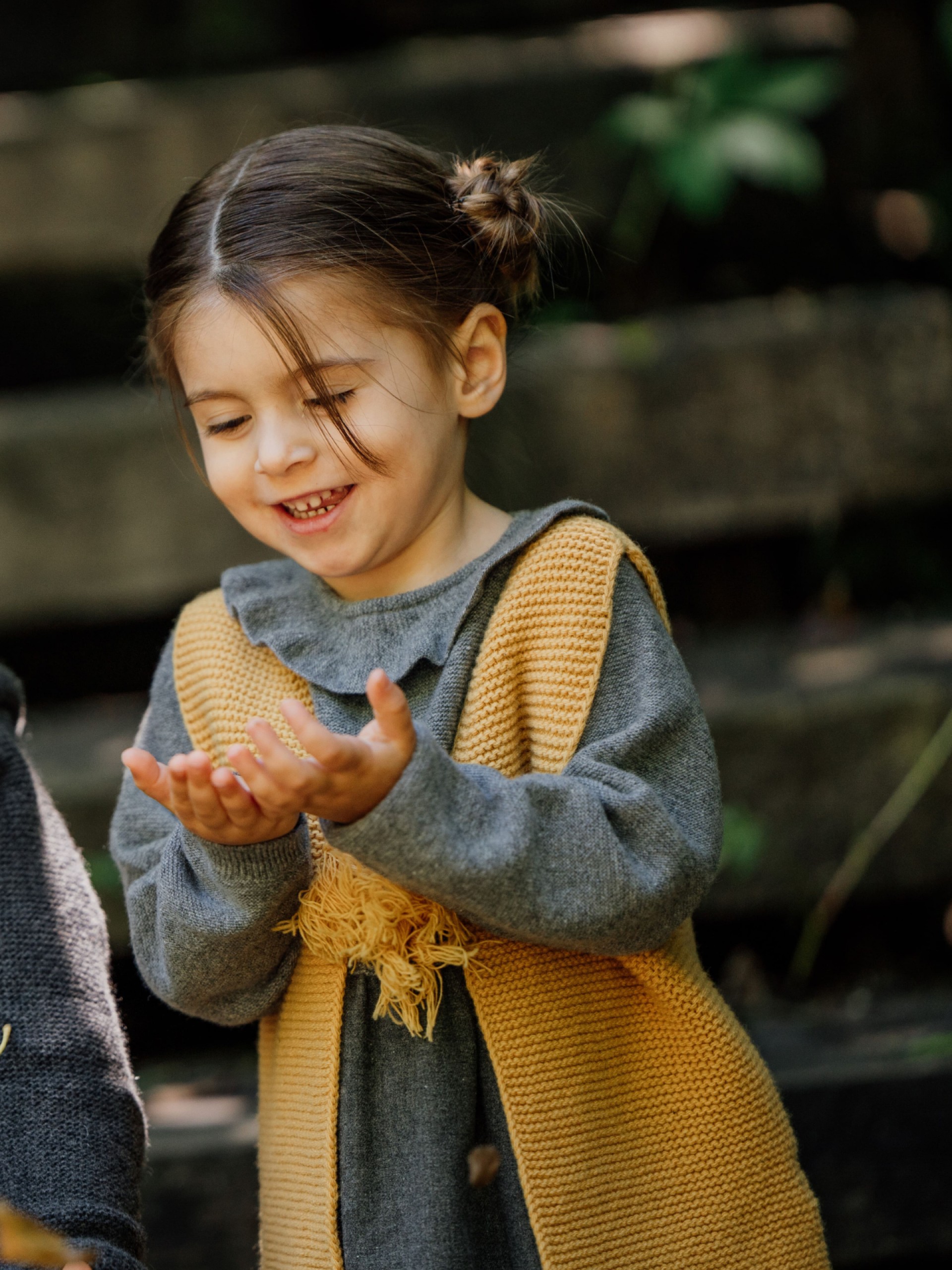 Colete tricotado de lã
